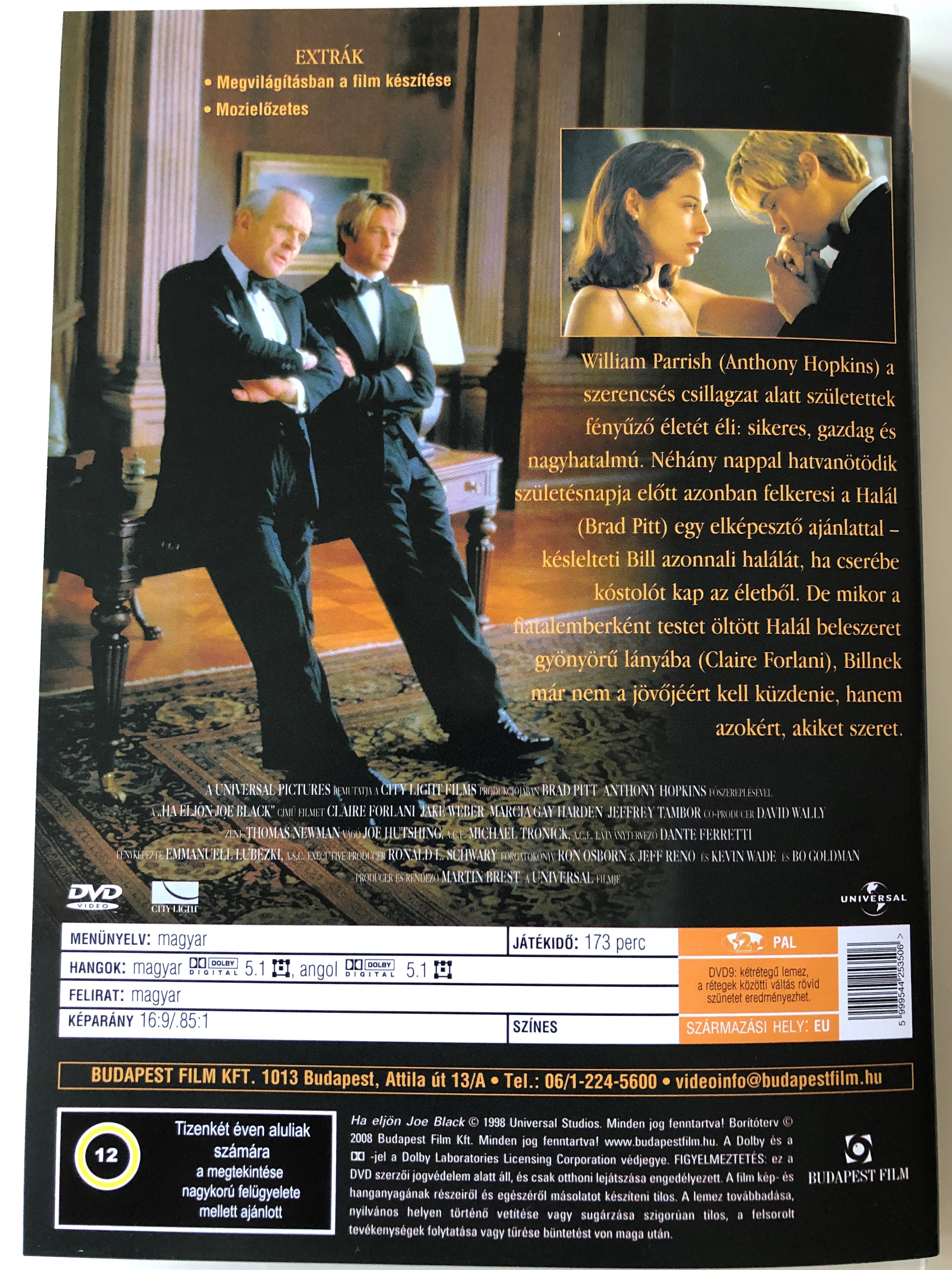 Meet Joe Black DVD 1998 Ha eljön Joe Black 1